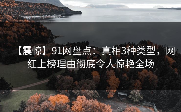 【震惊】91网盘点：真相3种类型，网红上榜理由彻底令人惊艳全场