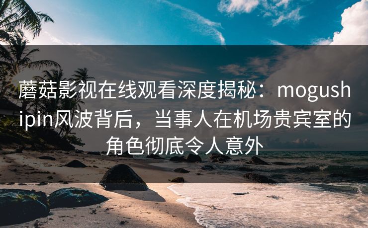 蘑菇影视在线观看深度揭秘:mogushipin风波背后,当事人在机场贵宾室的角色彻底令人意外 蘑菇影视在线观看深度揭秘:mogushipin风波背后,当事人在机场贵宾室的角色彻底令人意外